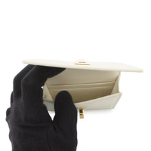 Load image into Gallery viewer, CELINE Card holder with flap, 16 sachets WhiteCotton10M473GCG.00WC Calf Leather
