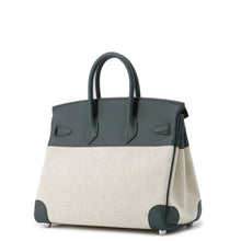 Load image into Gallery viewer, HERMES Birkin Vert Mangrove/Ecru Swift Leather Toile H Size 25
