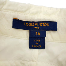 Load image into Gallery viewer, LOUIS VUITTON Monogram Dolman Sleeve Shirt Size 36 White Cotton100%
