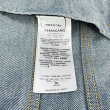 Load image into Gallery viewer, Ferragamo Denim Jacket Size 38 Blue13C546 763555 Cotton100%
