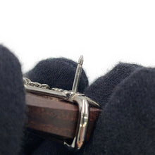 Load image into Gallery viewer, HERMES Cheval Brooch Brown Vulcanium Metal
