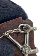 Load image into Gallery viewer, HERMES Cheval Brooch Brown Vulcanium Metal
