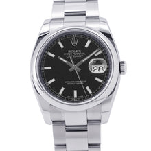 Load image into Gallery viewer, ROLEX Datejust W36mm Stainless Steel Black Dial116200
