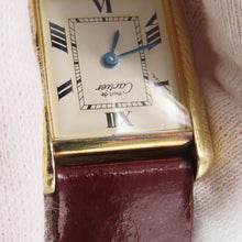 Load image into Gallery viewer, CARTIER Must Tank SM Vermeil H29mm×W22mm Gold Plated Leather White DialW1013654
