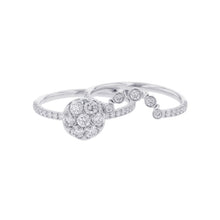 将图像加载到图库查看器中，CARTIER Etincelle De Cartier Double Ring Size 51/#11B4223151/B4223100 18K White Gold
