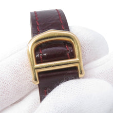 将图像加载到图库查看器中，CARTIER Mast Trinity SM W27mm SV925 Gold Plated Leather White DialW1010744
