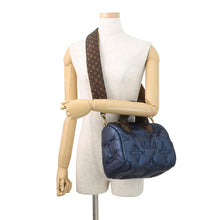 Load image into Gallery viewer, LOUIS VUITTON Speedy Bandouliere NavyM21061 Recycled MetallicNylon Monogram Size 25
