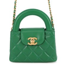 将图像加载到图库查看器中，CHANEL Matelasse Mini Kelly ChainClutch GreenAP3435 Leather Size 4.7"
