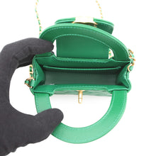 Load image into Gallery viewer, CHANEL Matelasse Mini Kelly ChainClutch GreenAP3435 Leather Size 4.7"
