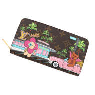 LOUIS VUITTON Zippy Wallet PinkM80857 Monogram/Vivienne Holiday Collection