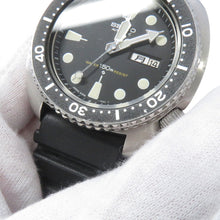 将图像加载到图库查看器中，SEIKO 150m Diver 3rd Model (Early Model) W44mm Stainless Steel Rubber Black Dial6306-7000
