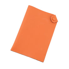 将图像加载到图库查看器中，HERMES Tarmac Passport Case Orange Epsom Size PM
