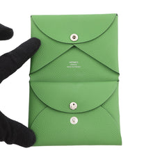 将图像加载到图库查看器中，HERMES Calvi Duo Vert Yucca Epsom
