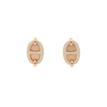 Load image into Gallery viewer, HERMES Maillon Mini Earrings claim Enamel Metal

