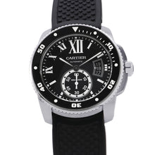 Load image into Gallery viewer, CARTIER Calibre de Cartier W42mm Stainless Steel Rubber Black DialW7100056
