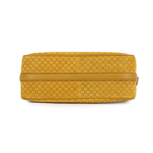 Load image into Gallery viewer, GUCCI Half Horsebit Medium Shoulder Bag Mustard Yellow860787 GG Suede Leather
