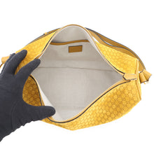Load image into Gallery viewer, GUCCI Half Horsebit Medium Shoulder Bag Mustard Yellow860787 GG Suede Leather
