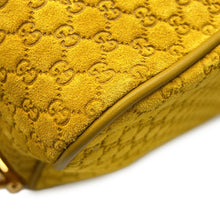 Load image into Gallery viewer, GUCCI Half Horsebit Medium Shoulder Bag Mustard Yellow860787 GG Suede Leather
