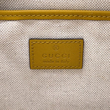 Load image into Gallery viewer, GUCCI Half Horsebit Medium Shoulder Bag Mustard Yellow860787 GG Suede Leather
