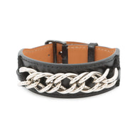 HERMES Bracelet Lenny Size T4 Black Box Calf Leather