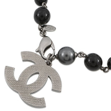 Load image into Gallery viewer, CHANEL CC Logo Bracelet BlackA37291 Y02009 Z0002 Metal Faux Pearl
