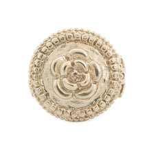 Load image into Gallery viewer, CHANEL Camellia CC Logo Ring Size Approximately 8th Metal
