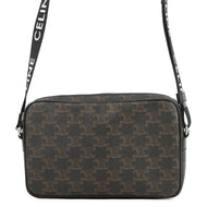 CELINE Triomphe Horizontal Messenger Bag Black/Brown197202DND.38OS PVCLeather Size Medium