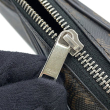 Load image into Gallery viewer, CELINE Triomphe Horizontal Messenger Bag Black/Brown197202DND.38OS PVCLeather Size Medium
