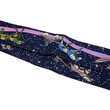 Load image into Gallery viewer, HERMES Twilly SpaceDerby Space Derby Marine/Rose/Multicolor Silk100%
