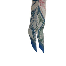 将图像加载到图库查看器中，HERMES Twilly Fauve's Stamp Enthusiasts Autumn/Winter 2025 Blue Moyen / White / Pink Silk100%
