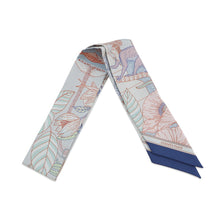 将图像加载到图库查看器中，HERMES Twilly Precious Paradise HERMES Spring/Summer 2024 Gris Perle/Blue/Rose Pearl Silk100%
