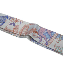 将图像加载到图库查看器中，HERMES Twilly Precious Paradise HERMES Spring/Summer 2024 Gris Perle/Blue/Rose Pearl Silk100%
