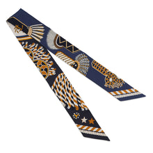将图像加载到图库查看器中，HERMES Twilly Ceremonial Epaulettes EPAULETTES DE GALA Fall/Winter 2023 Marine/Gold/Blanc Silk100%
