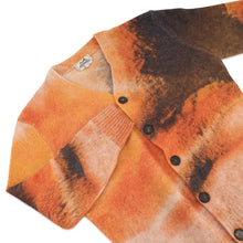 将图像加载到图库查看器中，HERMES Cardigan Reflet Equestre Size L Orange Alpaca31% Wool 27% Cashmere21% Silk21%
