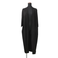 HERMES Long cardigan Size 34 Black Silk100%