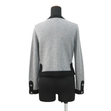 Load image into Gallery viewer, CHANEL COCO Button cardigan Size 36 Gray/BlackP71355 K10217 NE807 Cashmere100% Rhinestone

