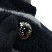 Load image into Gallery viewer, CHANEL COCO Button cardigan Size 36 Gray/BlackP71355 K10217 NE807 Cashmere100% Rhinestone
