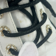 Load image into Gallery viewer, CHANEL CC Logo High-Top Sneakers White/BlackG36424 Leather Size 36H
