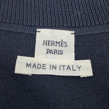 Load image into Gallery viewer, HERMES H lift cardigan Size 36 Black Silk57% Cotton43%
