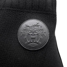 Load image into Gallery viewer, HERMES Short boots "Jenna" 60 Black Knit Calf Leather Size 37
