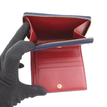 Load image into Gallery viewer, Bottega Veneta Maxi INTRECCIATO Cassette Bifold Wallet Small Navy/Red701458 Leather
