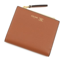 Load image into Gallery viewer, CELINE Compact Wallet Triomphe Stamp Soft Tongue / Soft CreamL100H2O54.GHD1 Supple Grained Calf Leather
