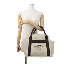 Load image into Gallery viewer, HERMES Sucked Pansage Groom Beige・Sabour/Feu Toile Chevrons Canvas
