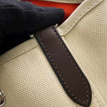 将图像加载到图库查看器中，HERMES Sucked Pansage Groom Beige・Sabour/Feu Toile Chevrons Canvas
