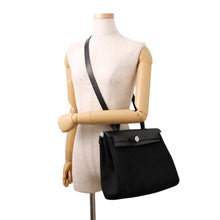 Load image into Gallery viewer, HERMES HERMES Her Zip Black Toile Military Vache Hunter Leather Size PM
