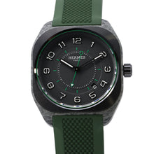 Load image into Gallery viewer, HERMES H08 H42mm×W39mm Glass fiber composite material TI Ceramic Rubber Black/Green DialSP1.746
