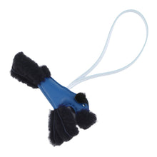 Load image into Gallery viewer, HERMES Buddy Bag Charm Blue France / Black / Brûlée Mouton Lambskin
