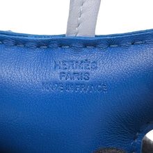 Load image into Gallery viewer, HERMES Buddy Bag Charm Blue France / Black / Brûlée Mouton Lambskin
