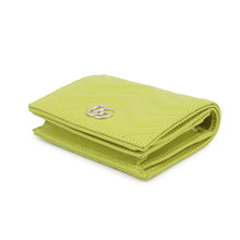 Load image into Gallery viewer, GUCCI GG Marmont Bifold Wallet Light Green466492 Leather
