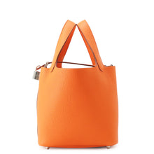 将图像加载到图库查看器中，HERMES Picotin Lock Orange minyan Taurillon Clemence Size PM
